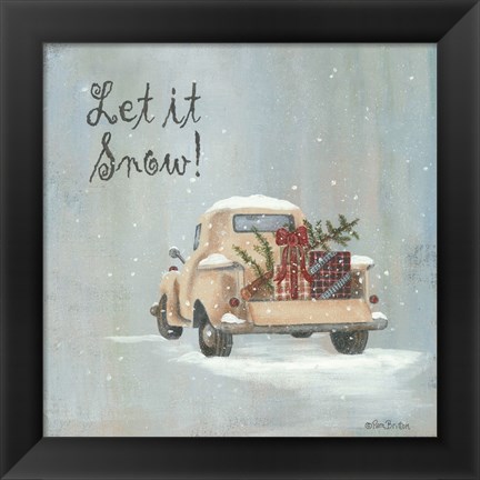 Framed Let It Snow Print