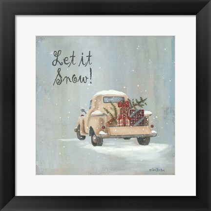 Framed Let It Snow Print