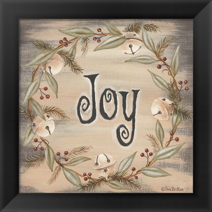 Framed Jingle Joy Wreath Print