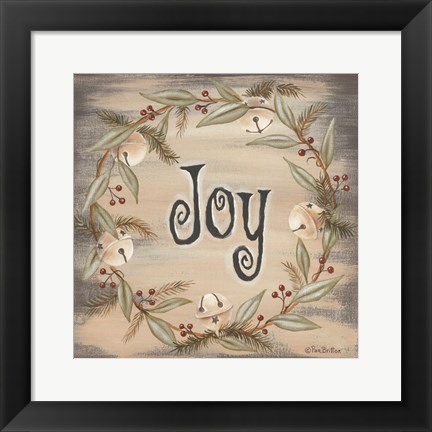 Framed Jingle Joy Wreath Print