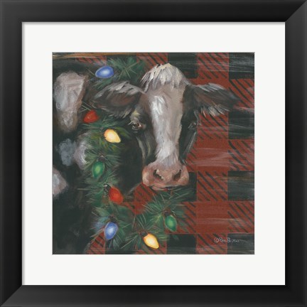 Framed Festive Cow Print