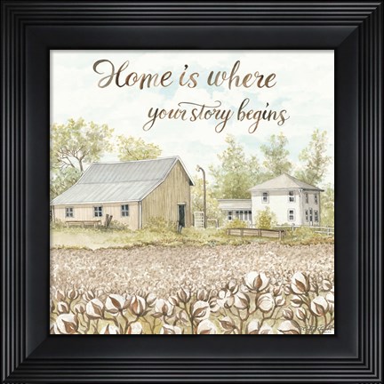 Framed Home Is Where Your Story Begins Print