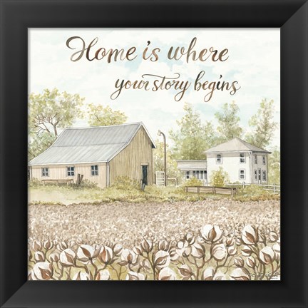 Framed Home Is Where Your Story Begins Print