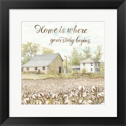 Framed Home Is Where Your Story Begins Print