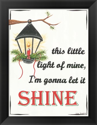 Framed Let It Shine Print