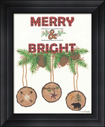 Framed Merry &amp; Bright Print