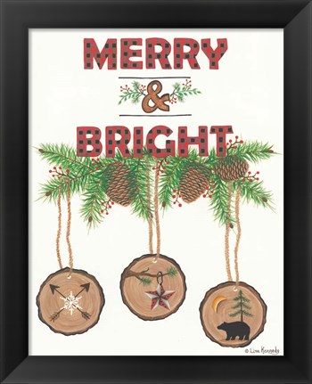 Framed Merry &amp; Bright Print