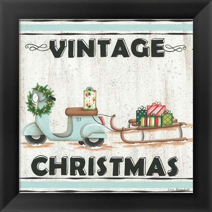 Framed Vintage Christmas Print