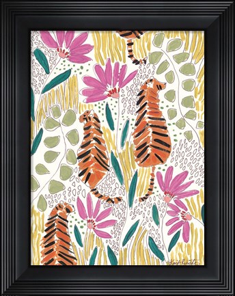 Framed Hello Tiger - Orange Print