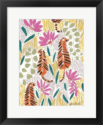 Framed Hello Tiger - Orange Print