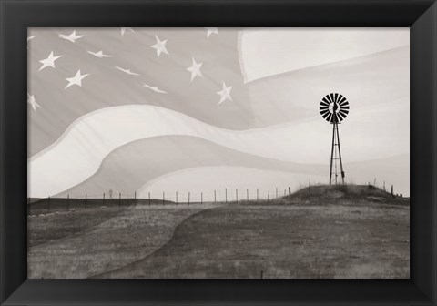 Framed Patriotic Windmill Print