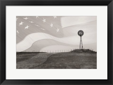 Framed Patriotic Windmill Print