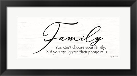 Framed Family Calls Print