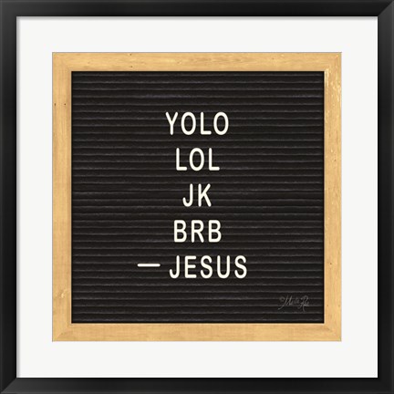 Framed Jesus Humor Print