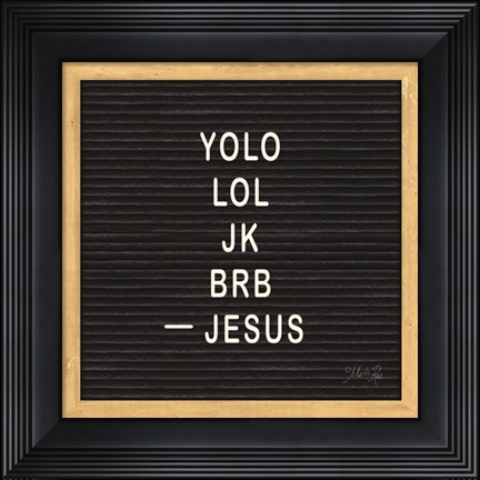 Framed Jesus Humor Print