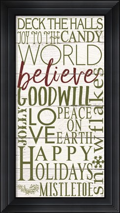 Framed Happy Holidays Print