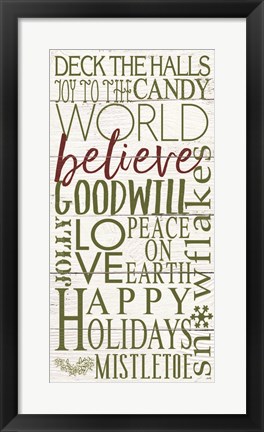 Framed Happy Holidays Print