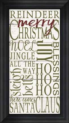 Framed Merry Christmas Print