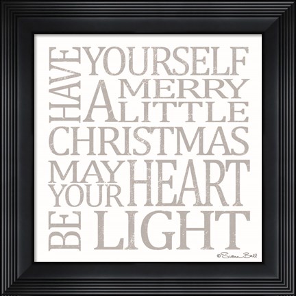 Framed Merry Little Christmas Print