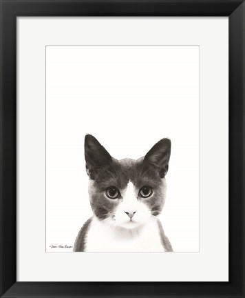 Framed Watercolor Cat Print