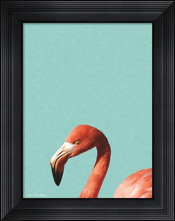 Framed Blue Flamingo Print