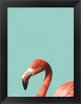 Framed Blue Flamingo Print