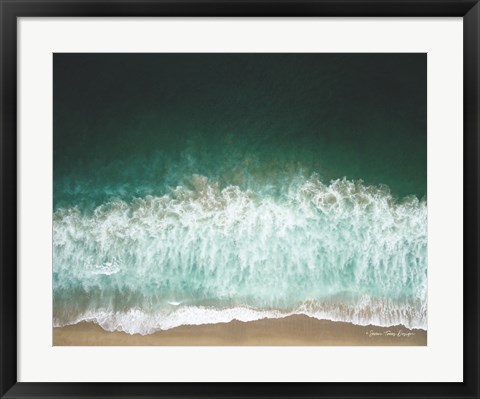 Framed Waves and the Sea Print