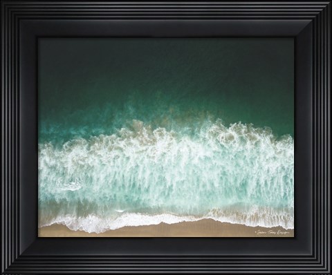 Framed Waves and the Sea Print