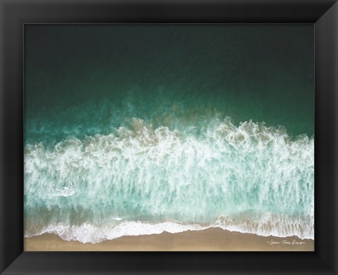 Framed Waves and the Sea Print