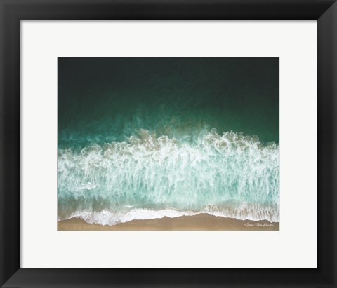 Framed Waves and the Sea Print