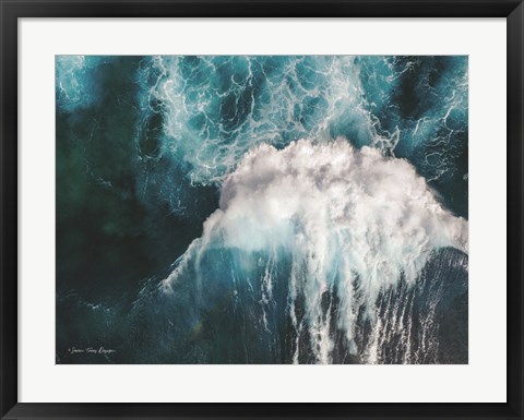 Framed Waves From the Sky Print