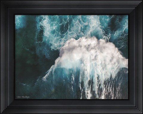 Framed Waves From the Sky Print