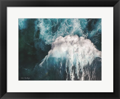 Framed Waves From the Sky Print