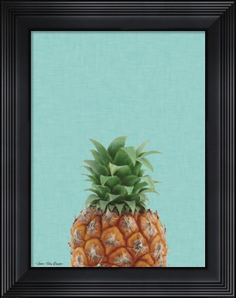 Framed Blue Pineapple Print