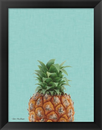 Framed Blue Pineapple Print