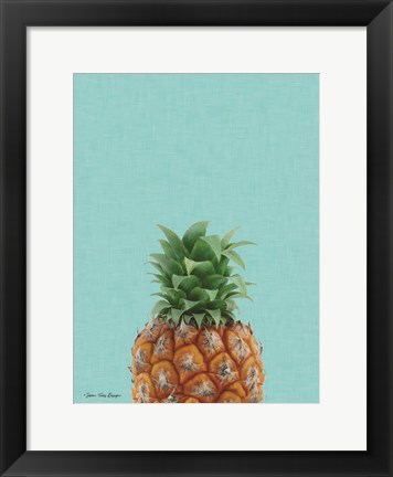 Framed Blue Pineapple Print