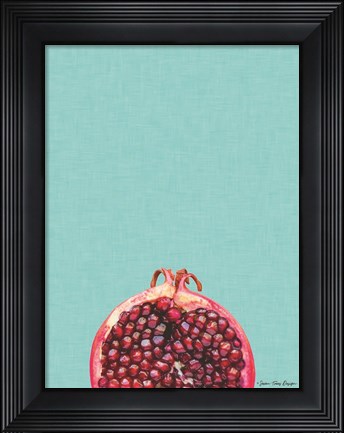 Framed Blue Pomegranate Print