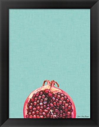 Framed Blue Pomegranate Print
