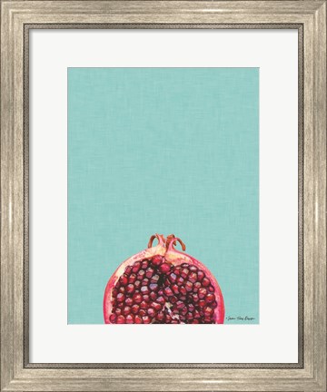 Framed Blue Pomegranate Print