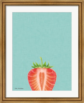 Framed Blue Strawberry Print
