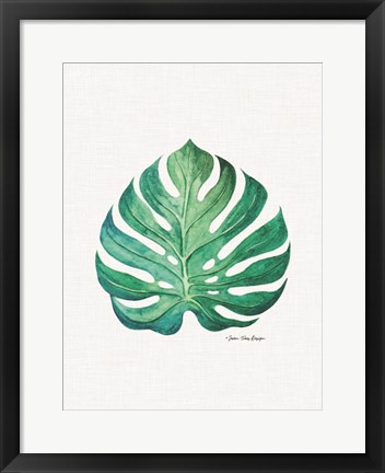 Framed Watercolor Monstera Leaf Print