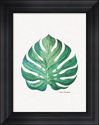 Framed Watercolor Monstera Leaf Print