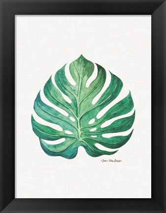 Framed Watercolor Monstera Leaf Print