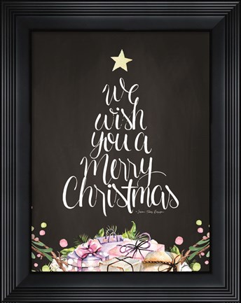 Framed We Wish You a Merry Christmas Print
