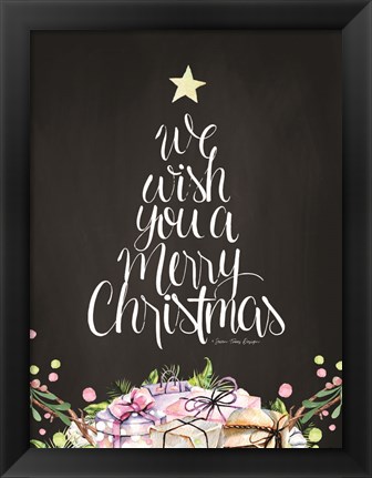 Framed We Wish You a Merry Christmas Print