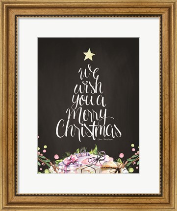 Framed We Wish You a Merry Christmas Print