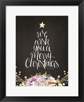 Framed We Wish You a Merry Christmas Print