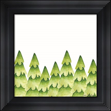 Framed Christmas Trees Print