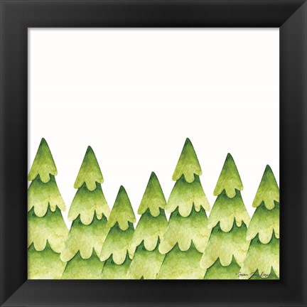 Framed Christmas Trees Print