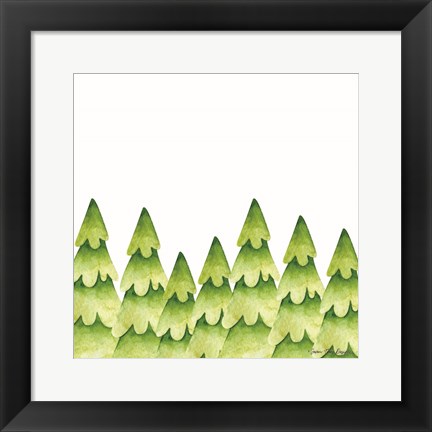 Framed Christmas Trees Print